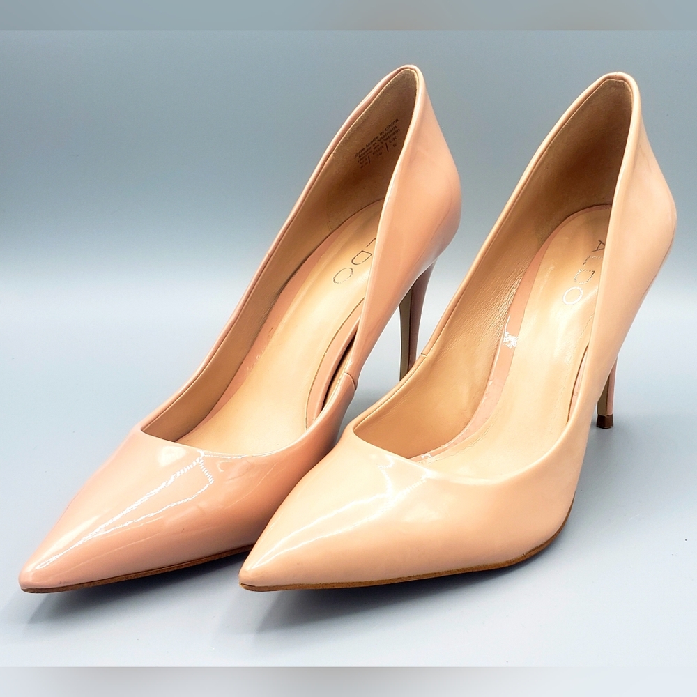 Aldo Patent Leather Blush Pink Stiletto Pump